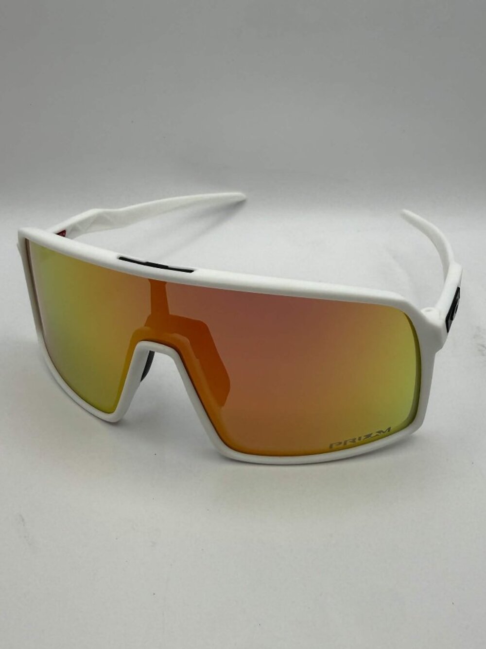 Oakley Sutro Sunglasses White Frame Orange Lens With Box, Case, & Accessories